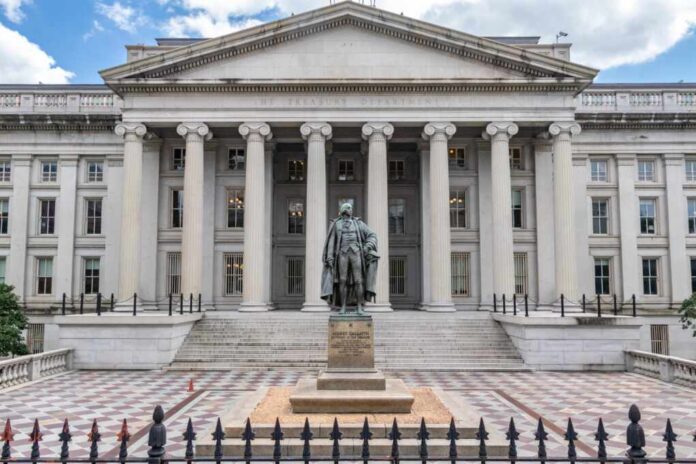 The,Historic,Treasury,Department,Building,In,Washington,,Dc,(usa)