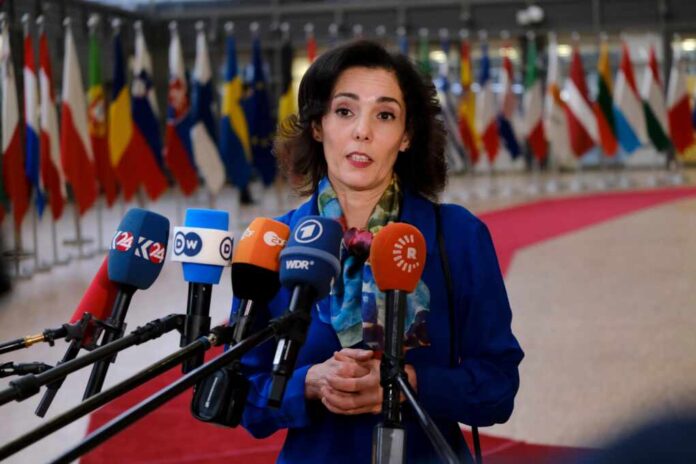 Hadja,Lahbib,,Foreign,Affairs,Minister,Arrives,For,An,Eu,Foreign
