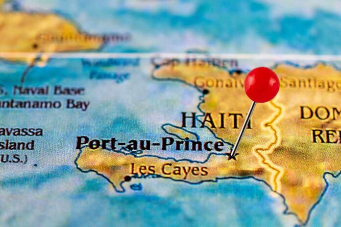 Port-au-prince,Map,,Haiti.,Close,Up,Of,Port-au-prince,Map,With,Red