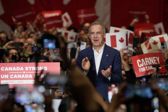 Canada's,Liberal,Party,Leader,,Mark,Carney,,Attends,A,Federal,Election