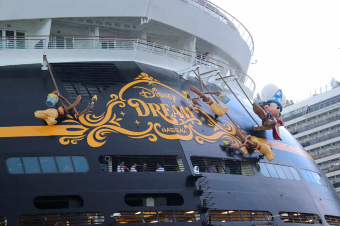 Nassau,,Bahamas-usa,August,10,,2019:,Disney,Dream,Cruiseliner,Parked,A