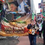 Shame USA Chants Erupt In Times Square Iranian Supporters of Iran Strake Rally and March in Times Square NYC March 1 2026