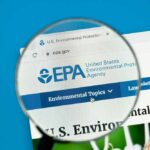 Close-up view of the U.S. Environmental Protection Agency website