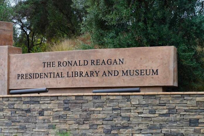 Simi,Valley,,Ca,-2,Sep,2023-,View,Of,The,Ronald Stone sign for a presidential library and museum