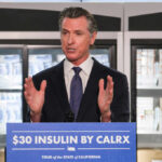 Hypocrisy Alert: Governor Blocks CA, Pushes DC Tax California governor speaking at a press conference about insulin pricing