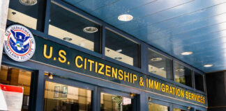 Missing Kids Hunt Masks A Bigger Failure Entrance of the U.S. Citizenship and Immigration Services office with signage
