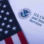 American flag beside U.S. immigration document