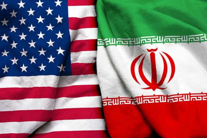 United States and Iran flags side by side
