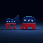 Impeachment Tease Hangs Over Capitol Donkey and elephant symbols facing each other