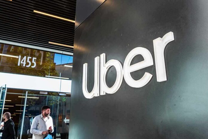 uber logo on office wall