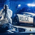 Police Pursue New Leads In Prime Minister’s Case forensic investigator photographing crime scene near police car