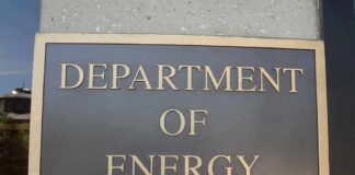 Department of Energy sign on building wall